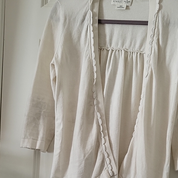 Kate Spade Open-Front White Cardigan Women's Small - Picture 5 of 7